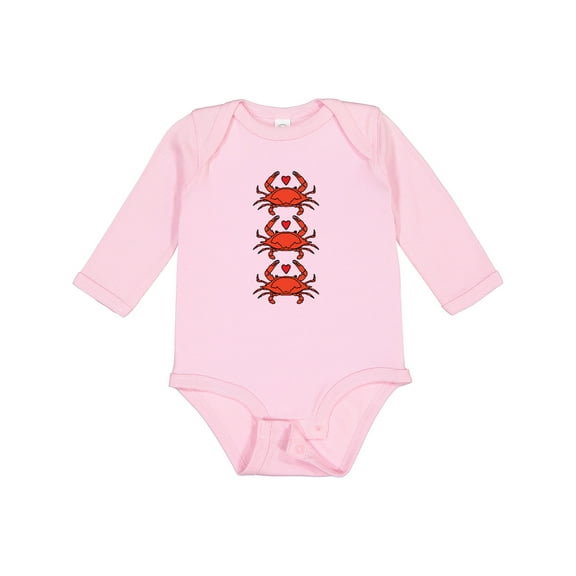 Inktastic Crab Lover Boys or Girls Long Sleeve Baby Bodysuit