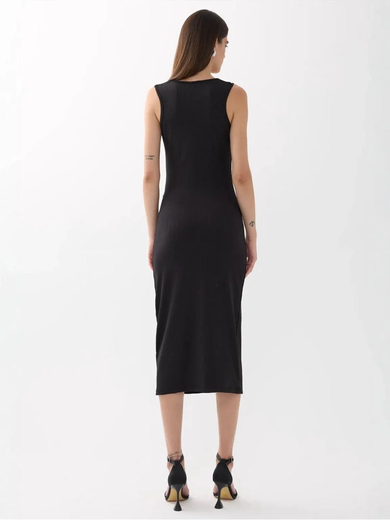 square neck bodycon dress midi Women's Simplistic Sophistication Square Neck Bodycon Midi Dress in Lime