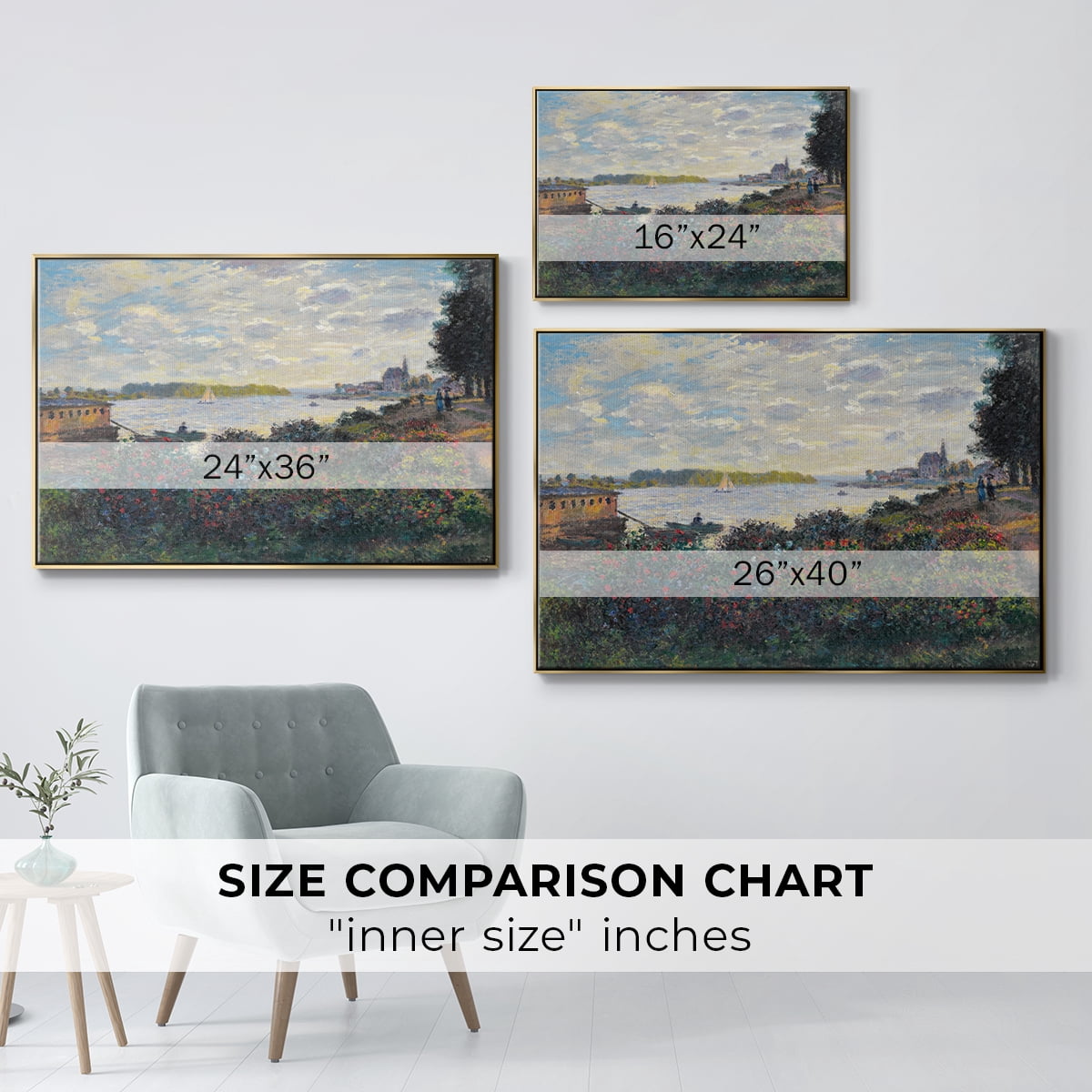 Vintage Landscape-CII By Wexford Home Framed in Gold Wood Gallery Wrapped Canvas 17 in. x 25 in.
