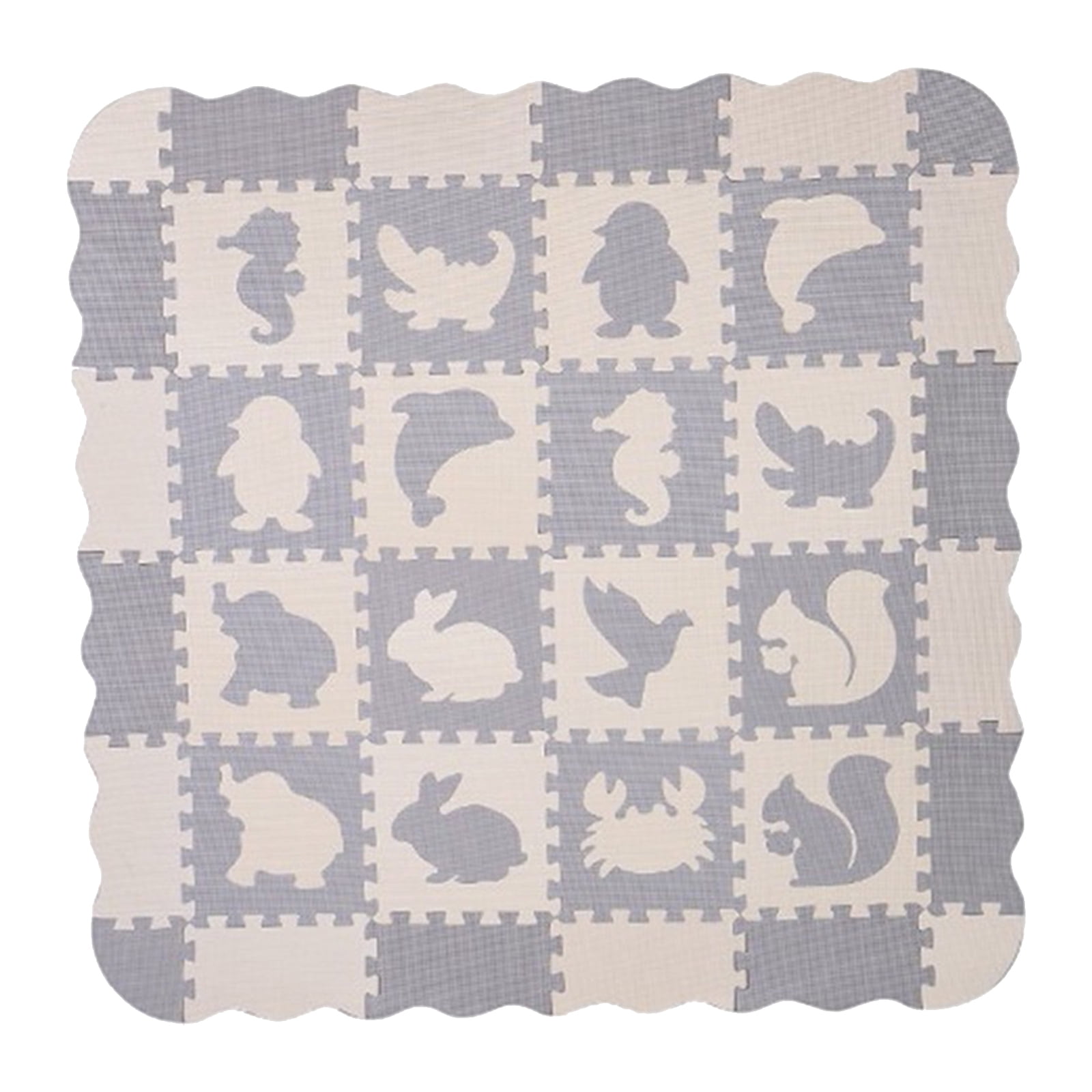 Homesteed Baby Play Mat Puzzle Floor Mats for Infants Toddlers Tummy Time Anti Slip Cushion Playroom Activity Crawling Area