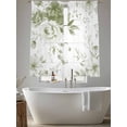 thumbnail image 6 of Sheer Curtains 72 Inches Long, Sage Green Flower Light Filtering Window Curtains for Living Room/Bedroom, Watercolor Gradient Retro Floral Rod Pocket Voile Sheer Curtain Drapes, 52"W x 72"L, 2 Panels, 6 of 8