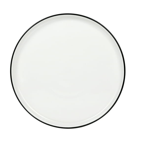 Mainstays Black Rim Stoneware Dinner Plate