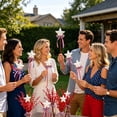 thumbnail image 5 of huayou 4th of July Star Wand Set of 2, Reusable Lightweight Star Decor with Ribbon Bow for Party, Vase Filled, Fireplace, 5 of 6