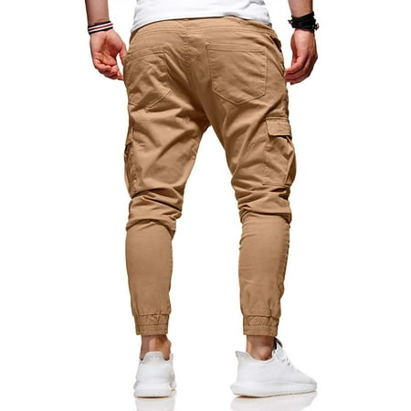 Men Comfort Stretch Cargo Pants Slim Fit Casual Jogger Pant Trousers  Sweatpants Workout Running Pants with Pockets Drawstring | Walmart Canada
