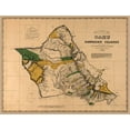 thumbnail image 2 of Alexander 18x15 Gold Ornate Wood Framed with Double Matting Museum Art Print Titled - Oahu County Hawaii - Alexander 1881, 2 of 4