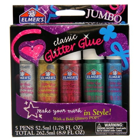 PAINT PEN JUMBO GLITTER 5PK
