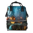 thumbnail image 1 of Fotbe Spooky Halloween Mochila Maternidad - Lona de Sarga Impermeable, Mochila de Pañales de Gran Capacidad con Múltiples Bolsillos y Correas Ajustables, 1 of 6