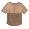 thumbnail image 4 of Women's Round Neck Top Short Sleeve Solid Color Summer Blouse Casual Comfortable Basic Tee for Easy Weekend Style, 4 of 5