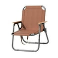 thumbnail image 3 of figatia Camping Chair Foldable Chair with Handles Heavy Duty Outdoor Chair Fishing Chair for Beach Fishing Backpacking Hiking Camping Brown, 3 of 8