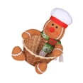thumbnail image 4 of Yuarrent Cesta de almacenamiento de dulces de Feliz Navidad Decoración de Navidad Cestas de almacenamiento de Papá Noel Kits de decoración para fiestas L'omino di pan di zenzero L Yuarrent JR1136-09, 4 of 6