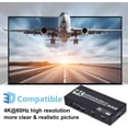 thumbnail image 3 of HDMI Matrix 3x2, KSRplayer 4K HDMI Matrix Switch 3 en 2 Salida Conmutador Divisor con Extractor EDID y Control Remoto por IR, Compatible con Ultra 4K HDR, 4Kx2K@60Hz, 3D/1080P, HDMI 2.0b, HDCP 2.2, 3 of 10