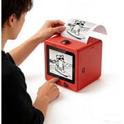 AI Sticker Box Printer, Smart AI Voice Sticker Printer Box Maker Mini Inkless Thermal Stickerbox Printer, Portable AI Sticker Maker for Home, Office, Study & DIY Projects, 5 Paper Rolls Included