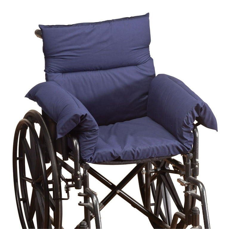 Comfort Finds Pressure Reducing Chair Cushion – Wheelchair, Armchair, Patio  Chair Cushion – Generous Sized, Washable, Polyester/Cotton Surface (Navy)