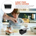 thumbnail image 3 of NIYANGLE 2Pcs Baking Dish With Lid Nonstick Coating Wavy Pattern For Home Users, 3 of 4