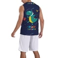 thumbnail image 2 of Pofeuu Dinosau Space Explorer Print Basketball Jersey, Shirts for Men Youth Basketball Jersey Crew Neck-Small, 2 of 6