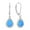 Blue, variant on Opal Dangle Earrings for Women 925 Sterling Siver Dangle Drop Earrings Solitaire Teardrop Leverback Jewelry with Created Green Opal