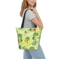 thumbnail image 7 of Kll Tote Bag For Women Cute Dinosaurs Cartoon,Barbecued Dinosaur Print Shopping Grocery Reusable Bags For Office School Shopping Travel, 7 of 7