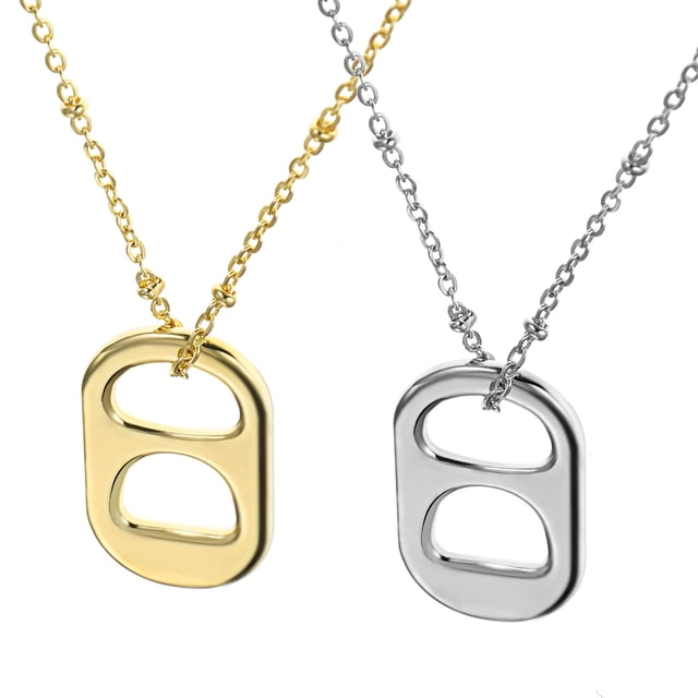 2Pcs Decorative Female Necklace Decors Exquisite Can Pull Ring Necklaces Pendant Necklaces