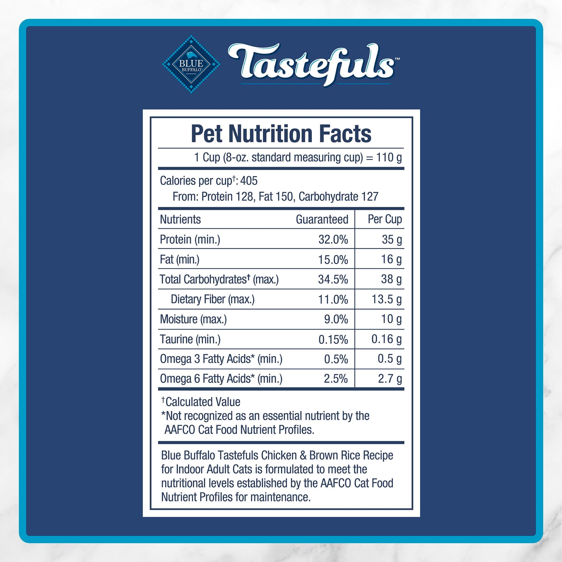 Blue Buffalo Tastefuls Natural Dry Food for Adult Indoor Cats, Chicken & Brown Rice Recipe, 5-lb. Bag