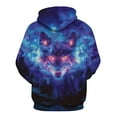 thumbnail image 2 of WHNBCW Novelty Wolf Hoodie Funny Animal Graphic Sweatshirts, 2 of 7