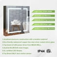 thumbnail image 4 of WELLFOR 30"x30" LED Medicine Cabinet with Lights, Medicine Cabinet with Mirror, Surface or Recessed Mounted, Anti-Fog, Dimmable, Memory Function, Outlets & USB, Double Opening Doors, 4 of 13