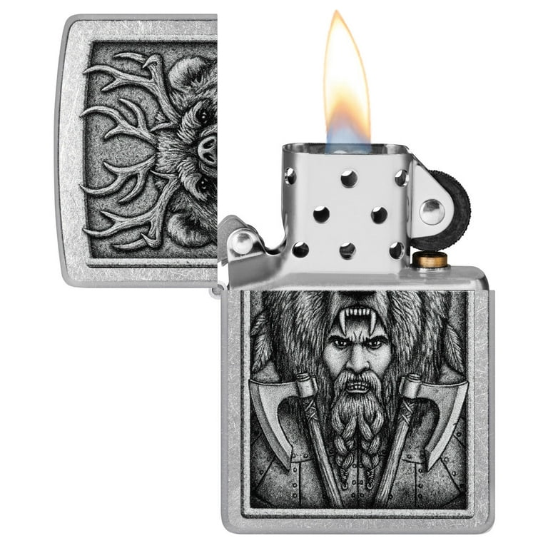Zippo Barbarian Design Street Chrome Pocket Lighter