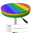 thumbnail image 4 of Balery Colorful Glitter Rainbow Velvet Round Bar Chair Cushion Cover Adjustable, Protects From Scratches And Stains, Soft & Washable Ideal For Wooden And Metal Stools - 13 Inch, 4 of 7