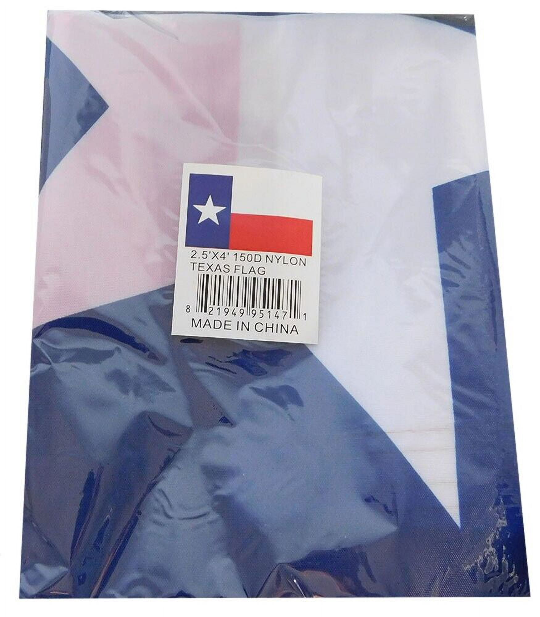5' Wood Flag Pole Kit Wall Mount Bracket 2.5'x4' Texas Rough Tex 150D Nylon Flag