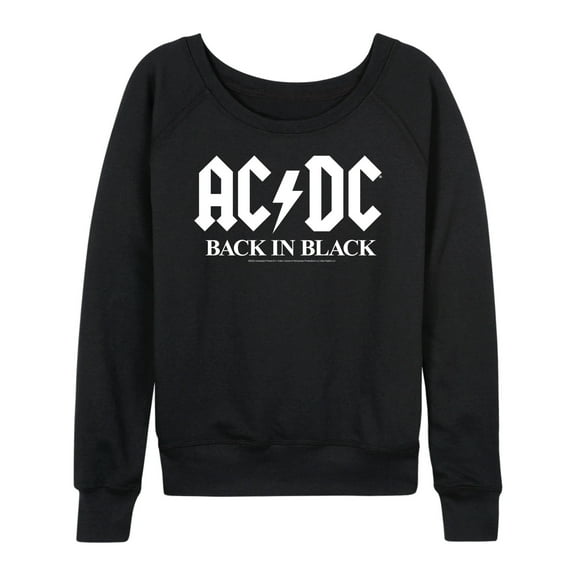 ACDC - Back In Black - Women's Lightweight French Terry Long Sleeve Shirt