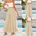 thumbnail image 5 of PUWEI Women's Casual Striped Wide Leg Pants Loose Fit Elastic Waist Lounge Pants Palazzo Trousers, 5 of 7