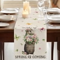 thumbnail image 3 of Table Runners 90 Inches Long Dress Scarves, Rustic Groundhog Farmhouse Coffee/Dining/Kitchen Table Runner for Living Room, Spring Floral Butterfly Botanical 13x90 Inch, 3 of 9