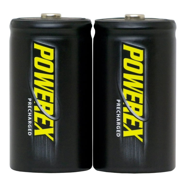 brightest flashlight aa powex rechargeable nimh Powerex Precharged Rechargeable D Cell NiMH Batteries (1.2V, 10,000mAh)