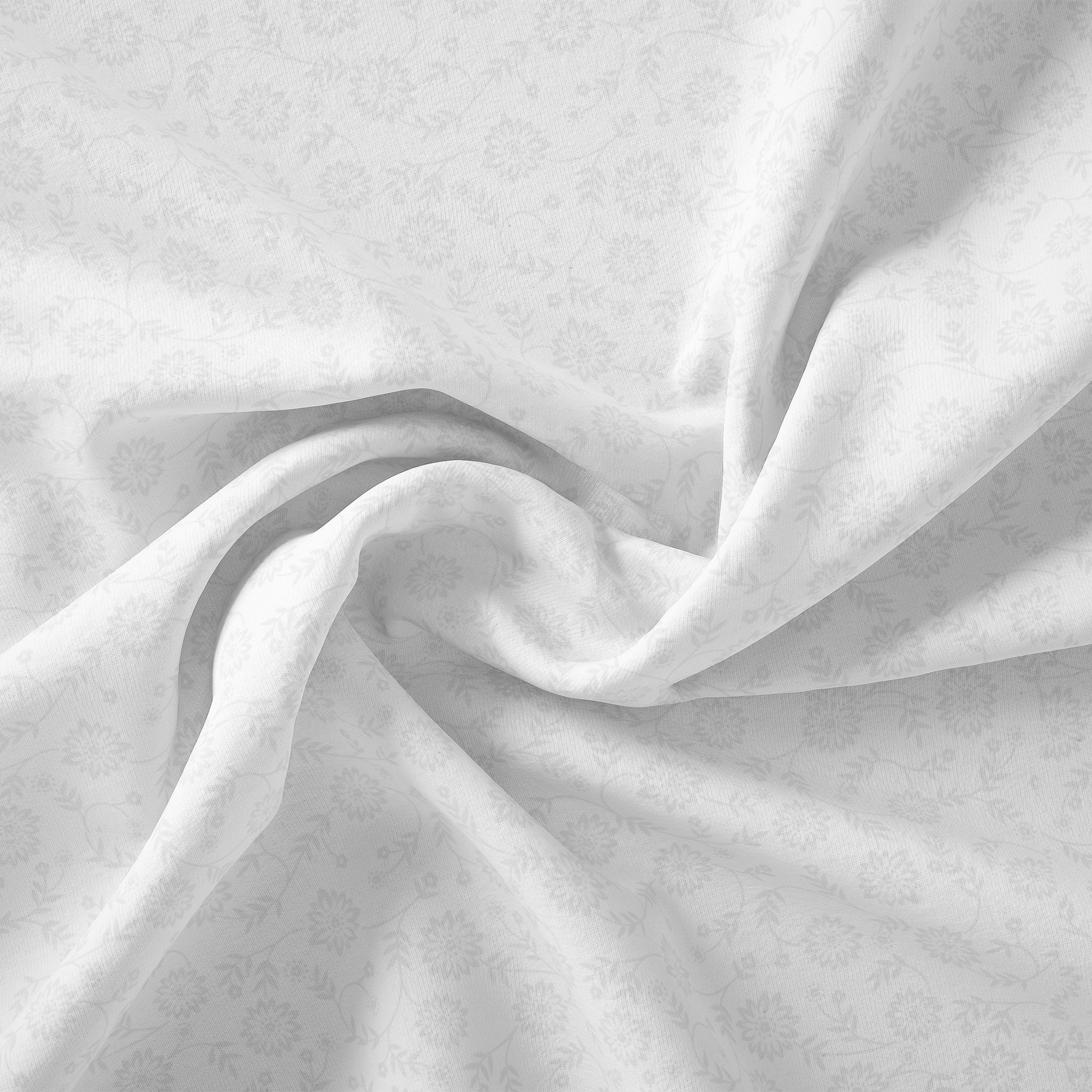 Waverly Inspirations 1 Yard 100% Cotton Ellen's Floral, White, 44" Wide for Quilting & Sewing