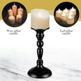 thumbnail image 2 of Metal Black Candle Holder for 3" Pillar Candles Candlesticks for Table Centerpiece Fireplace Wedding Decor, Decorative Antique Candle Stand for Dining & Living Room (Set of 3 Pcs), 2 of 8