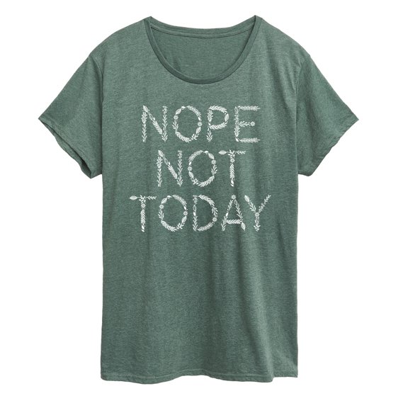 Instant Message - Nope Not Today Floral Short Sleeve Graphic T-Shirt