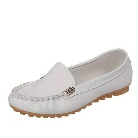 Comfortable and Chic Solid Color Loafers - Canvas Shoes  Slip-on Design  Soft Sole  Non-slip Flat Sole  Versatile Daily Wear  Breathable and Comfortable  Suitable for Women