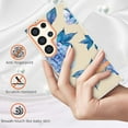 thumbnail image 4 of Allytechgroup Galaxy S24 Ultra Case, 2024 Trendy Floral Series TPU Slim Back Cover Shell Shockproof Anti-Scratch Phone Case for Samsung Galaxy S24 Ultra, Blue Peony, 4 of 5