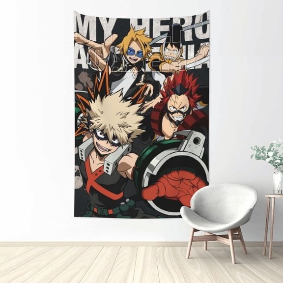 My Hero Academia Denki Kaminari Tapestry Wall Hanging Home Decoration Wall Blanket Dormitory Living Room Bedroom Backdrop Poster( 60x40inch)