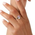 thumbnail image 5 of Gem Stone King 925 Silver and 10K Yellow Gold Ring Heart Shape Pink Moissanite Near Colorless (GH) (1.02 Cttw), 5 of 5