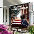 thumbnail image 2 of Always Remember Our Heroes Flag 3x5 Ft Outdoor Double Sided Large Memorial Day Flag for Outside, 4th of July Independence Day Veterans Day Flags for House Indoor Yard Holiday Patriotic Banner Decor, 2 of 8