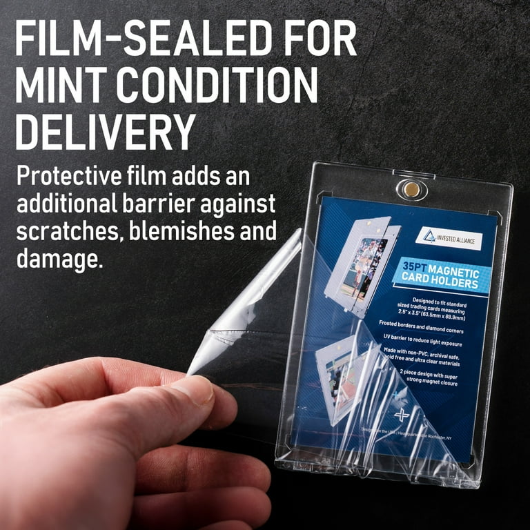 Premium Magnetic Card Holder (5 Pack) | 35PT Magnetic Card Holders for  Trading Cards. Pro UV Card Protectors with Ultra Clear Design, One Touch Magnet  Case for Trading and MTG Cards. - Walmart.com