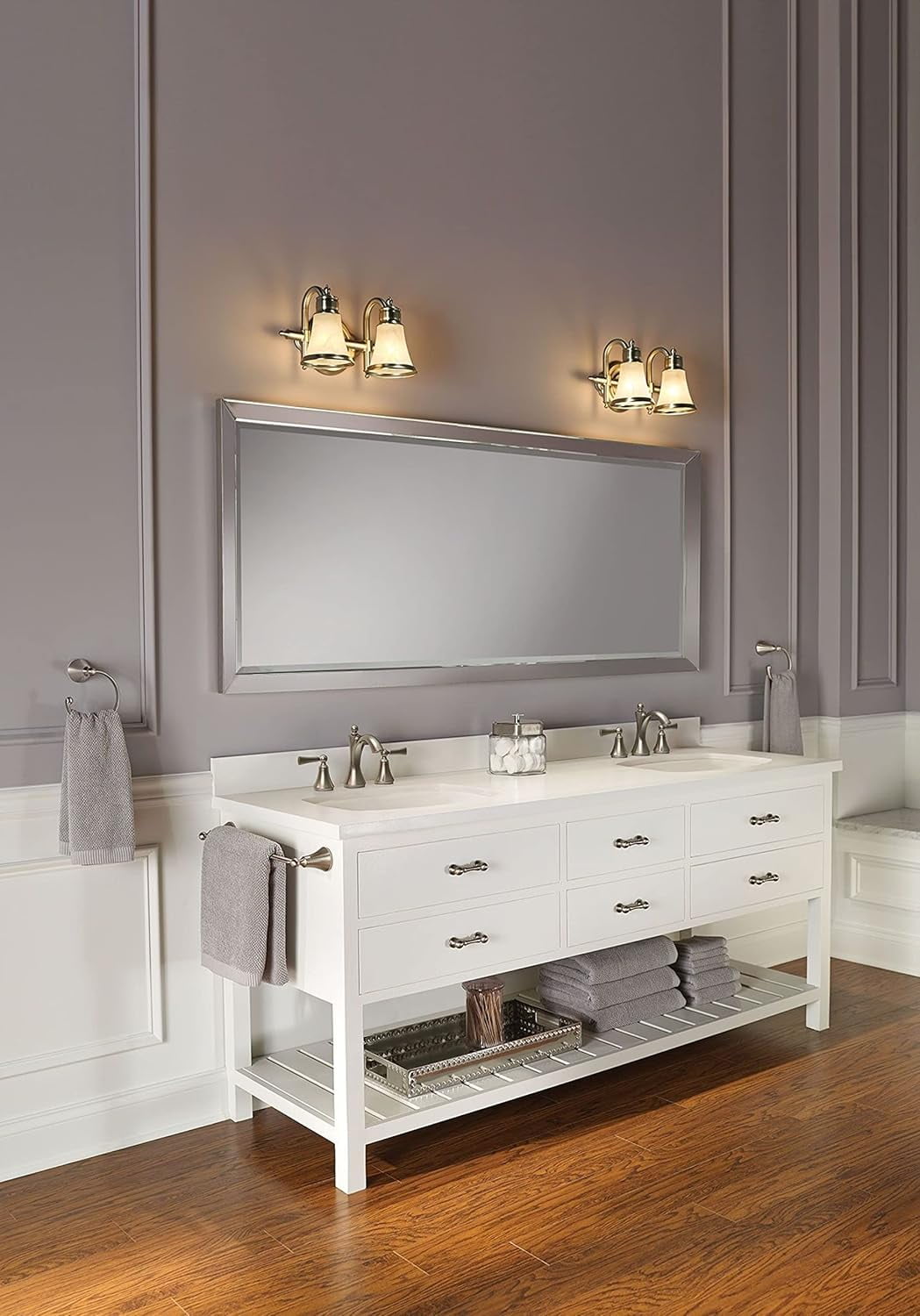 Moen Wynford Brushed Nickel Two-Handle Bathroom Faucet