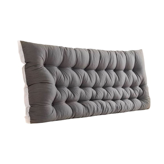 VMWMSSR Bed Headboard Pillow, Rectangular Large Reading Backrest Support Pillow With Detachable Washable Cover, Soft Bolster Cushion For Dorm Bed Bedroom Anti‑Collision Decor(Dark Grey-47.24")