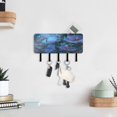 thumbnail image 6 of Decorative Key Holder Organizer Wall Mounted with 5 Hooks for Keys Mail (7.1 x 4.1 Inches) Fantasy Luminous Flowers, 6 of 6