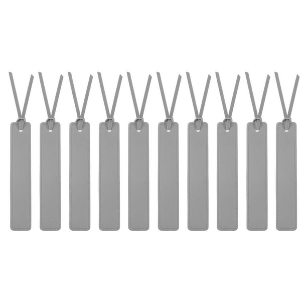 Uxcell 10 Pcs Marcador de Cuero, Marcadores Cosidos Clásicos con Cuerda de Cuero para Lectura de Libros, Accesorios para Amantes de los Libros, Escritores, Hombres, Mujeres, Profesores, Marrón Claro