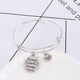 thumbnail image 2 of Guardurnaity Brazalete ajustable de plata, con colgante de textura de alta gama, resistente a impactos, durabilidad, brazalete de Metal Ropa, zapatos y accesorios Miscelánea, 2 of 6