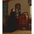 thumbnail image 3 of Eastman Johnson 20x23 Black Modern Framed Museum Art Print Titled - The Toilet (1873), 3 of 5