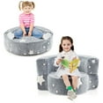 thumbnail image 1 of Costway Kids Plush Couch with Machine Washable Flannel Cover Soft Sponge Padding, 1 of 10