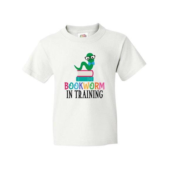 Inktastic Bookworm in Training Reading Gift Youth T-Shirt