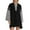 Black, variant on vdgthytj Women's Long Sleeves Dresses Lapel V-Neck Striped Casual Mini Dress Loose Fashion Comfy T-Shirt Dress